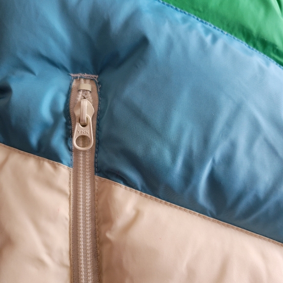 Retro Y2K Old Navy Down Colorblock Puffer Vest, Neck 21-1/2 - Picture 9 of 16